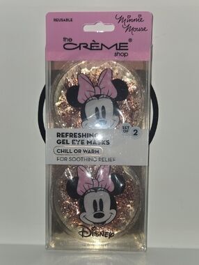 NEW...The Crème Shop x Disney Minnie Mouse Gel Eye Masks - Pink & Rose Gold